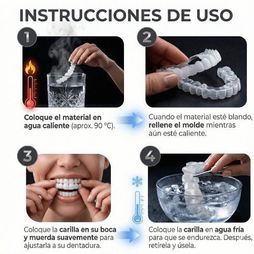 Dientes Moldables Smile: Carillas Provisionales para una Sonrisa Perfecta al Instante