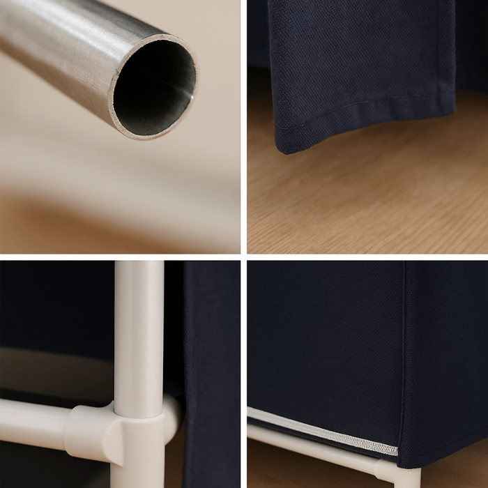 Easy-to-assemble minimalist wardrobe made from durable material