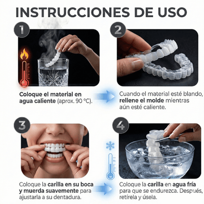 Dientes Moldables Smile: Carillas Provisionales para una Sonrisa Perfecta al Instante