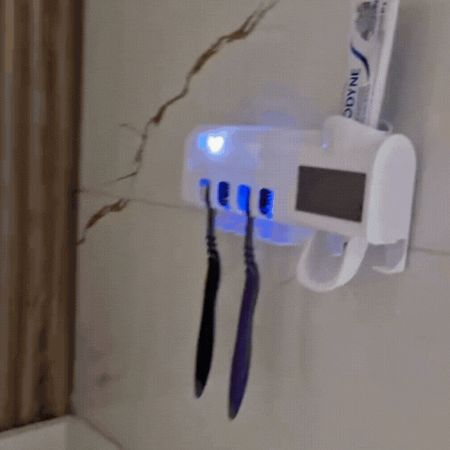 Toothbrush Holder Wall Mounted Solar UV Light Ultraviolet