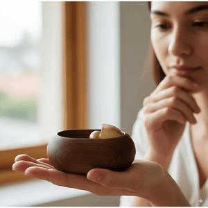 Solid Wooden Round Doorbell with Magnetic Brass Wind