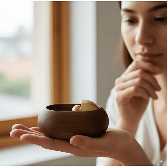 Solid Wooden Round Doorbell with Magnetic Brass Wind