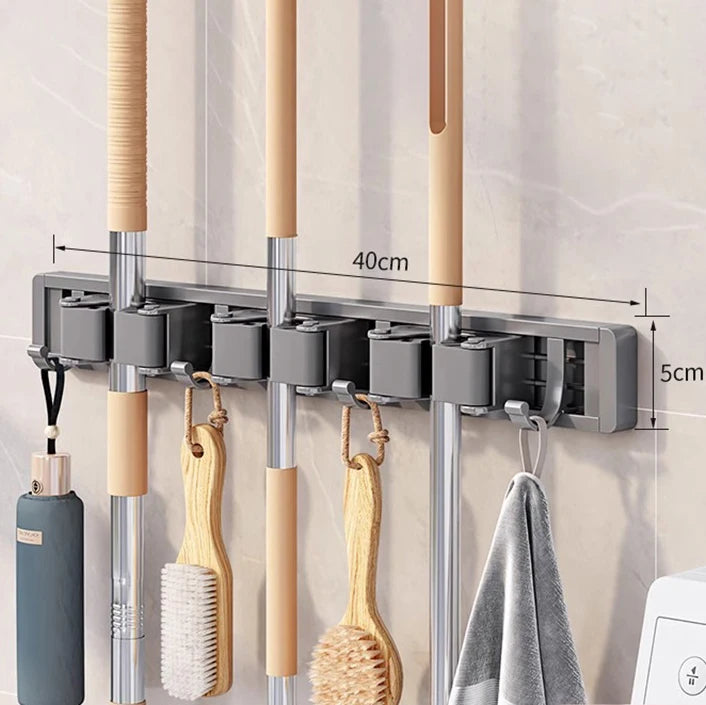 Mop and Broom Organizer Mop Holder Rack Mop