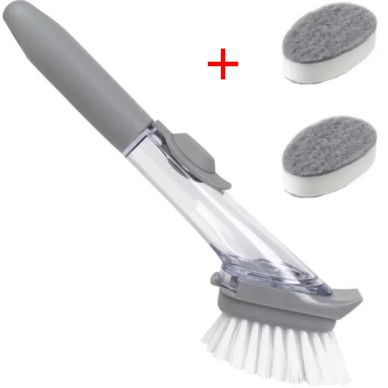 Dish Brush with Soap Dispenser Multi Use Soap Dispensing Scrub Brush
