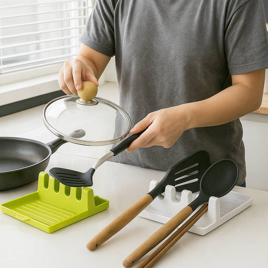 Kitchen Spoon Holders Fork Spatula Rack Shelf