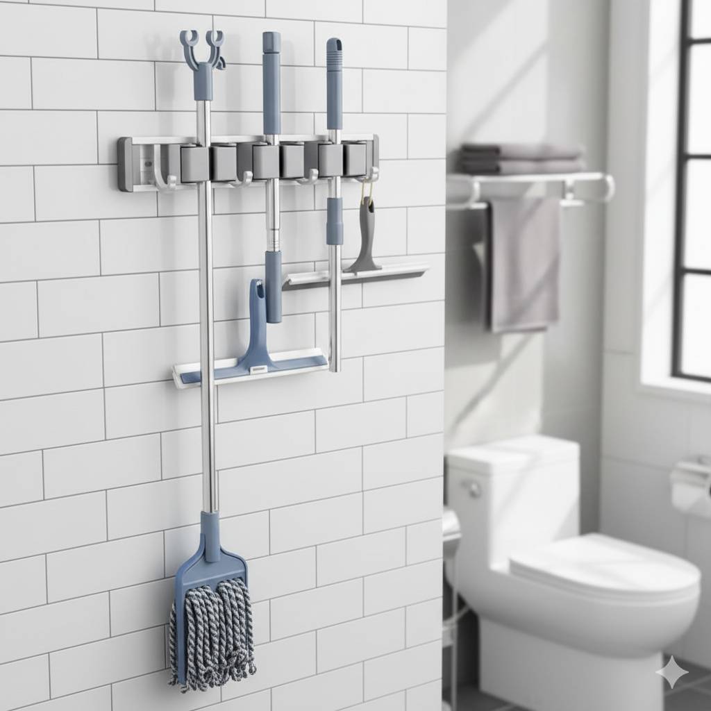Mop and Broom Organizer Mop Holder Rack Mop