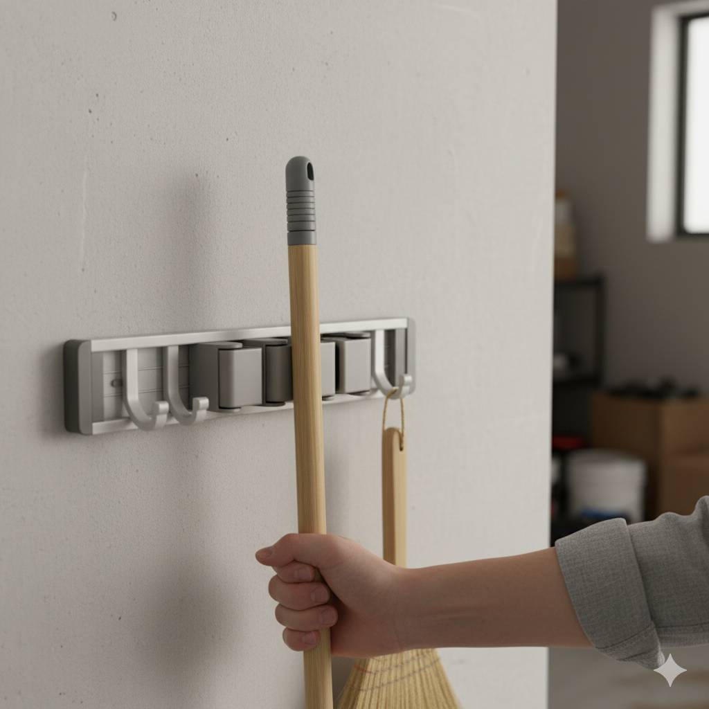 Mop and Broom Organizer Mop Holder Rack Mop