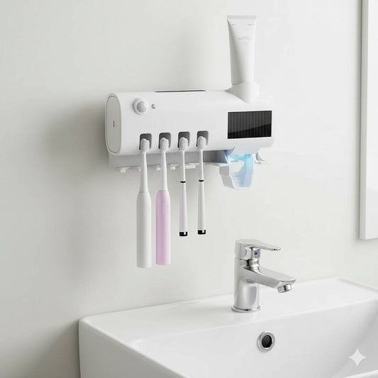 Toothbrush Holder Wall Mounted Solar UV Light Ultraviolet