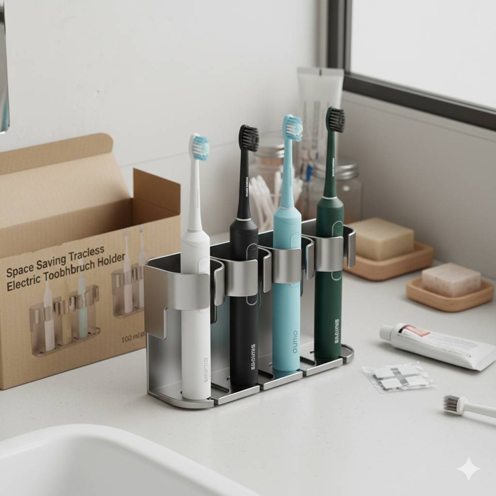 Electric Toothbrush Holder Space Saving Traceless