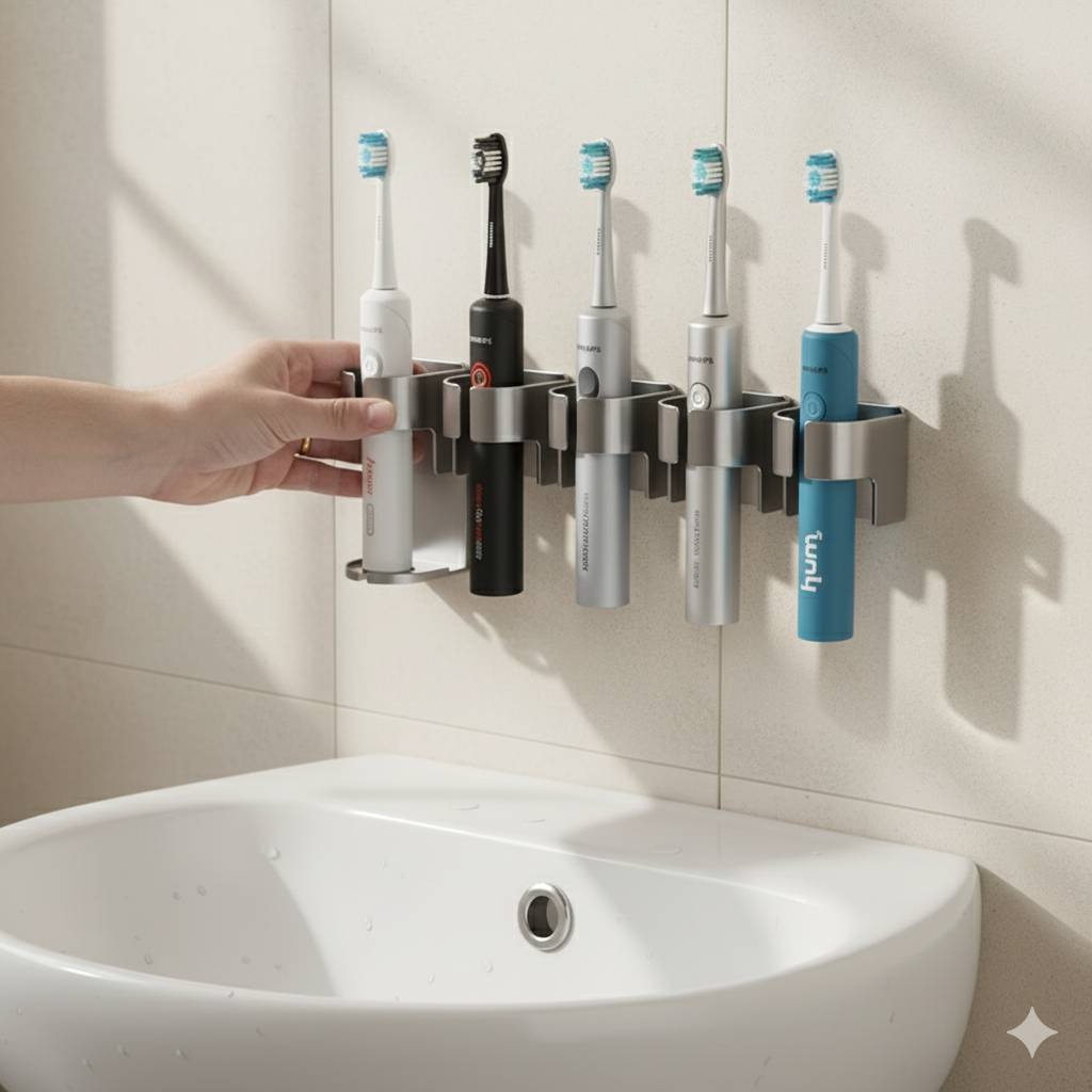 Electric Toothbrush Holder Space Saving Traceless