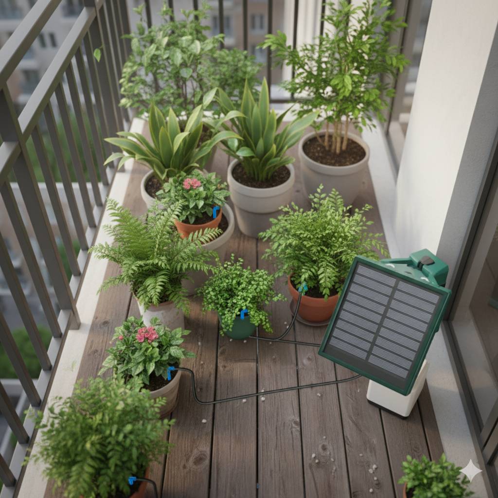 Solar Irrigation System for Garden Balcony